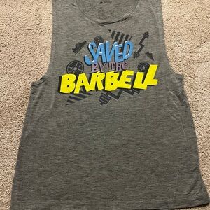 Beast Worx Graphic Workout Tank – “Saved by the Barbell”